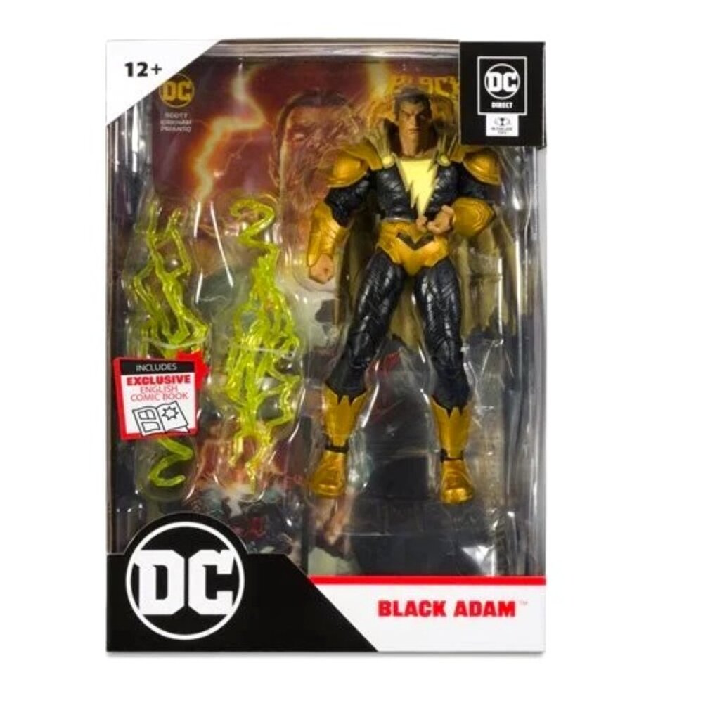 NEW! Black Adam Page Punchers 7" Figure / Black Adam Comic Book